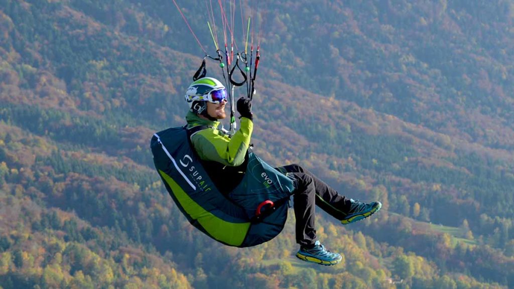 Gleitschirm Gurtzeug von Supair, Model Eva Lite, Sicherheit beim Gleitschirmfliegen